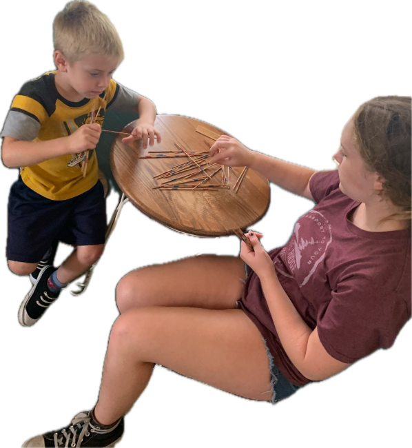How about a game of pick up sticks? Our July Open House featured old fashioned games.